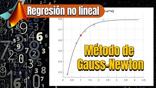 Regresión no lineal en Matlab con el método de GaussNewton Tutorial paso a paso  código [upl. by Alina453]