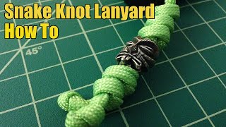 Paracord Snake Knot Lanyard  How To Tie  TheSmokinApe [upl. by Sherrie109]