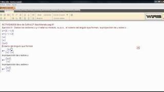 VECTORES CON WIRIS Producto escalar Propiedades del módulo [upl. by Stormi]