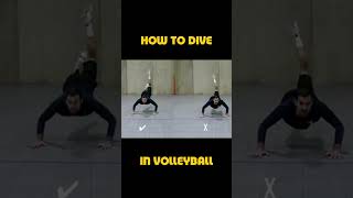 How to dive in volleyball [upl. by Nyladam]