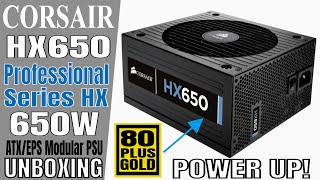 CORSAIR HX series HX650 Unboxing [upl. by Ahsineg612]