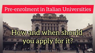 Preenrolment 2022 for International Students on Universitaly Portal  Study in Italy 🇮🇹 [upl. by Llennoc521]