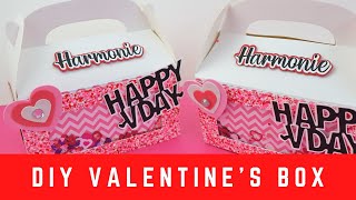 DIY Valentines Box  Personalized Valentines Gift Box  Cricut Valentines Day [upl. by Retnyw]