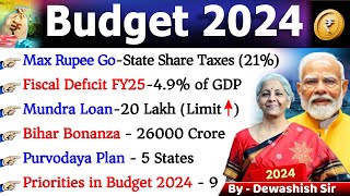 Union Budget 2024  Complete Analysis  Budget 202425  Budget 2024 Highlights budget2024 [upl. by Gunning585]