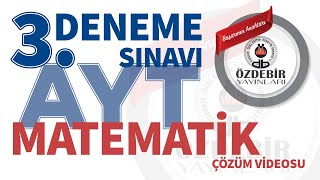 Ocak 2024  YKS 3 Deneme Sınavı AYT MATEMATİK Çözüm Videoları [upl. by Engapmahc641]