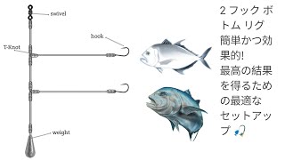 Bottom fishing rig setup with double fishing hooks [upl. by Schell243]