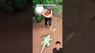 Mancing ketemu buaya crocodile catchinbass turtle basslake animals topwaterbassfishing [upl. by Aicissej398]