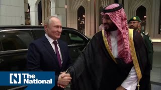 Russian President Vladimir Putin meets Saudi Crown Prince Mohammed bin Salman [upl. by Taryne]