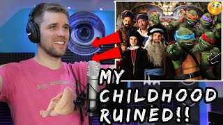 RIP TO MY CHILDHOOD ARTISTS VS TMNT  Rapper Reacts to Epic Rap Battles Of History [upl. by Rostand]