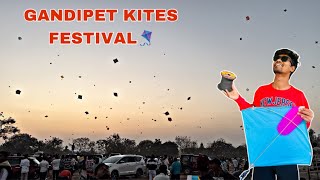 KITES FESTIVAL🪁🧵 2023  GANDIPET KITES SURFING  Republic Day Special kites surfing kite [upl. by Adnouqal130]