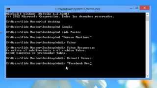 CREAR DIRECTORIOS o CARPETAS aplicando el COMANDO MD  MKDIR MSDOS  2018 Funcional [upl. by Brookes]