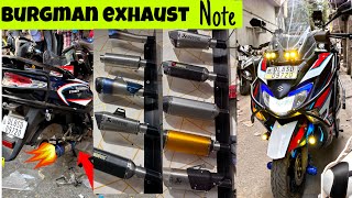 burgman exhaust modified  burgman modification  best exhaust [upl. by Akialam278]