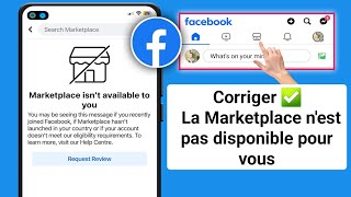 Comment réparer Facebook Marketplace nest pas disponible pour vous 2024 [upl. by Akcirehs545]