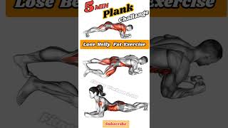 5 Minute Plank Challenge Exercise for Lose Belly Fat workout 2 [upl. by Bussy]