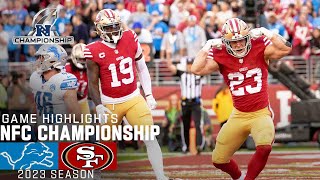 Detroit Lions vs San Francisco 49ers Game Highlights  2023 NFC Championship [upl. by Ueik]