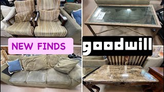 GOODWILL SHOP WITH ME 2024  NEW FINDS FURNITURE HOME DECOR  TABLES SOFAS CABINET [upl. by Eltotsira]