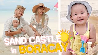 Building a Sand Castle for Baby Lakiesha  Boracay Travel Vlog EP2 [upl. by Nnahtur]