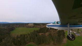 Landing at Qualicum Beach CAT4 runway 29 20240330 [upl. by Sirtimed407]