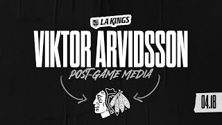 Forward Viktor Arvidsson  041824 LA Kings Win over Chicago Blackhawks  Postgame Media [upl. by Frank292]