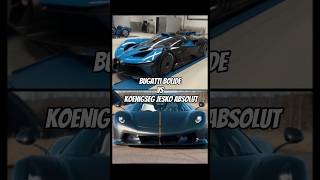 Bugatti Bolide vs Koenigsegg Jesko Absolut shorts supercars hypercar [upl. by Artim]