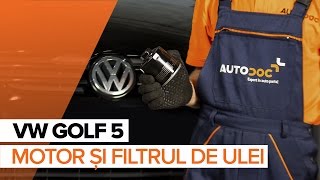 Cum se inlocuiesc uleiul de motor și filtrul de ulei pe VW GOLF 5 TUTORIAL  AUTODOC [upl. by Tarr]