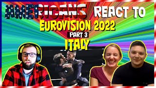 Americans react to Eurovision 2022 ITALY Mahmood amp BLANCO  Brividi [upl. by Mur]