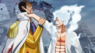 Luffy Gear 5 vs Kizaru Golden monkey Kizaru kneel before Luffys new Haki  One Piece Film Red [upl. by Aeriela]