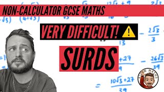 Very Difficult GCSE Maths Questions Surds NonCalc [upl. by Acissj]