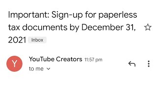 Important Signup for paperless tax documents by December 31 2021  AdSense Latest Update Dec2021 [upl. by Eelah894]