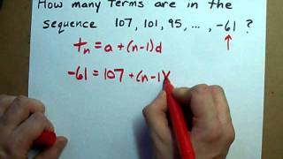 How to Find the Number of Terms in an Arithmetic Sequence [upl. by Aisya]