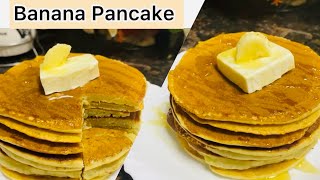 Perfect Banana Pancake 🥞 Recipe at homeSoft and yummy 😋 پن کیک خانگی [upl. by Niwrehs]