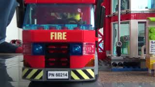 Lego brandweer rukt uit  Lego Fire Truck goes to fire [upl. by Katleen]