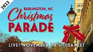 Burlington North Carolina 76th Annual Christmas Parade 2023 [upl. by Ahsile485]