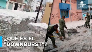 “Downburst” el fenómeno meteorológico que dejó a Puebla bajo hielo [upl. by Marwin867]