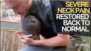 Severe Neck Pain Back to Normal with Chiropractic Adjustments [upl. by Chassin]