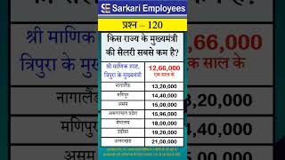 Govt Rules Question Series  120 Minimum salary of CM [upl. by Jacobsen]