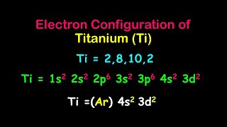 Titanium Ti Electron Configuration [upl. by Erodeht]