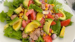 Salade au thon et avocat recette simple et rapide [upl. by Harri]