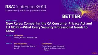 New Rules Comparing the CA Consumer Privacy Act and EU GDPR—What Every Security Professional Ne [upl. by Ahsiuq]