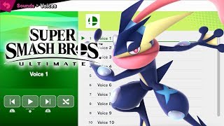 Greninja Voices  Super Smash Bros Ultimate [upl. by Bart928]