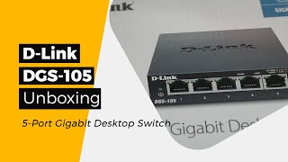 🎁DLink DGS105  5Port Gigabit Desktop Switch  Unboxing [upl. by Nyer545]