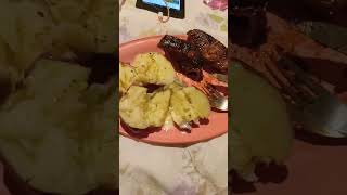 Part 2 of dinner bbq ribs that I made in instant pot Baked potatoes n ribs finished in the oven [upl. by Eedrahc]