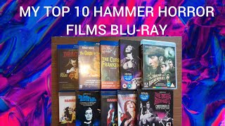 My Top 10 Hammer Horror Films Bluray [upl. by Leanahtan]