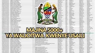 ORODHA YA MAJINA WALIOITWAMAJINA 5000 KWENYE USAJILI TAHASISI MABALI MBALI ZA SERIKALI [upl. by Fira]