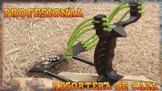 Resortera De Caza Profesional  Review Y Pruebas Duras  YMX supervivencia [upl. by Llyrrad]