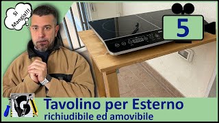 Come costruire un Tavolino in legno pieghevole fai da te per Balcone Esterno economico [upl. by Bibeau]