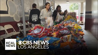 Opposing high school basketball players team up to help the homeless in Rosemead [upl. by Trumann615]