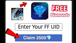 Enter FF UID amp Claim 2500💎 Free 🥳 how to get free diamonds in free fire max  FF free diamonds [upl. by Nnahgem]