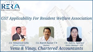 GST Applicability For Resident Welfare Association by CA Venugopal Gella [upl. by Adroj761]