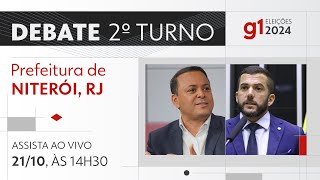 Debate 2º turno para prefeito de Niterói RJ  ASSISTA AO VIVO  DIA 2110 [upl. by Laroc56]